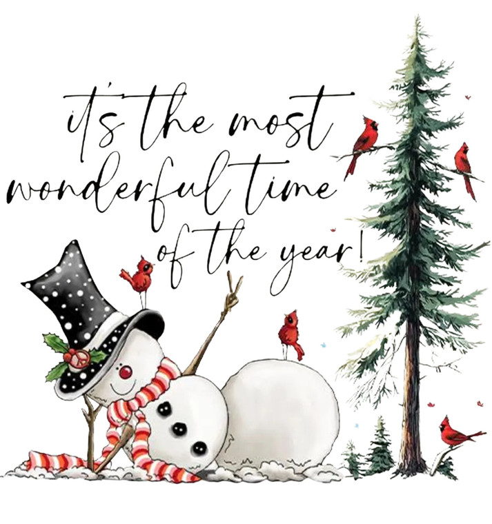 (2 Qty) Lying Snowman Christmas DTF transfer