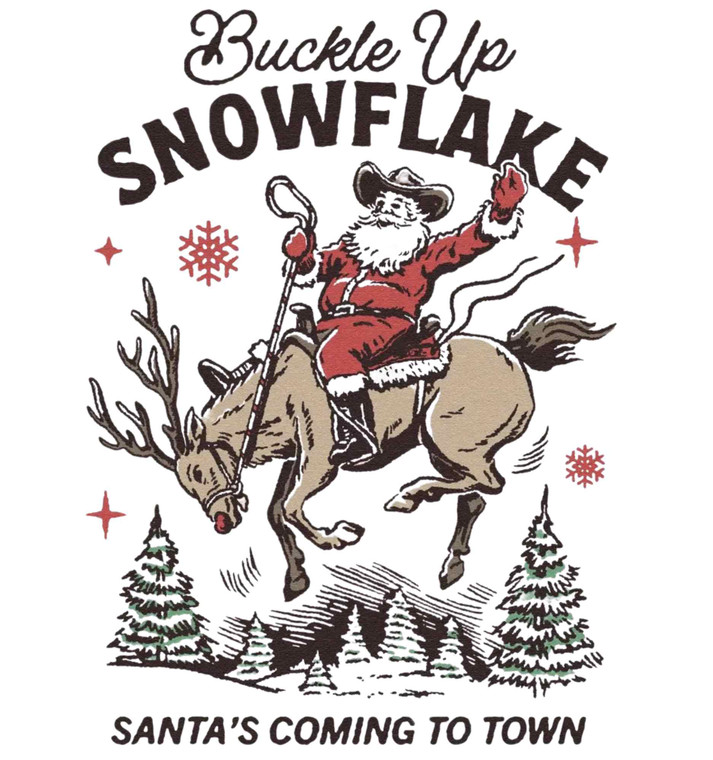 (2 Qty) Buckle Up Christmas DTF transfer