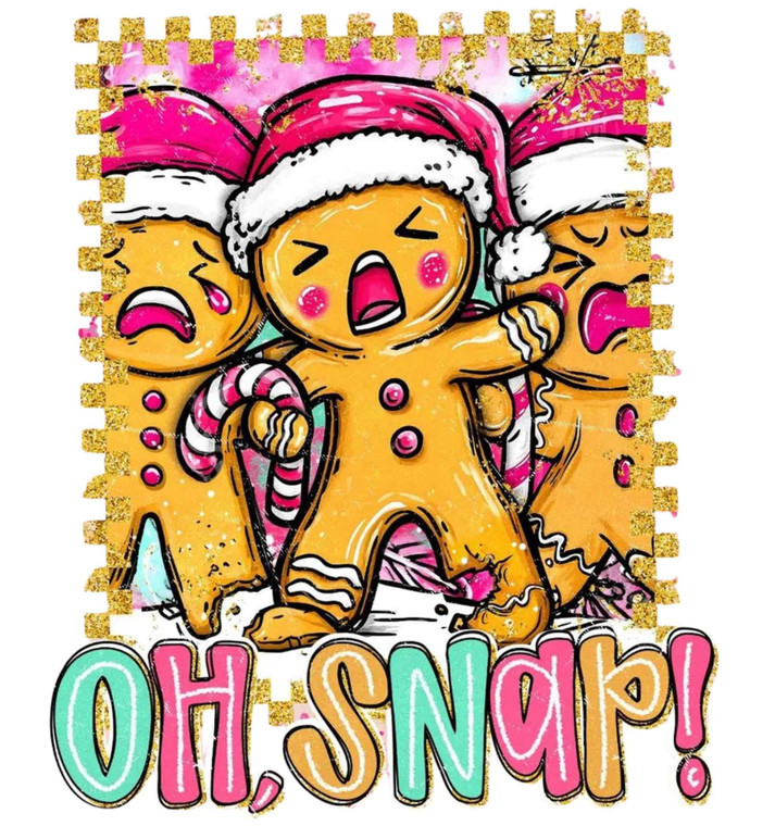 (2 Qty) Oh Snap Christmas DTF transfer (2 Qty) Oh Snap Christmas DTF transfer