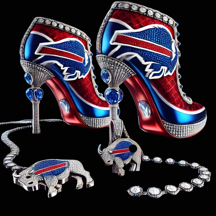(2 Qty) Bills Heels Diamond custom DTF transfer