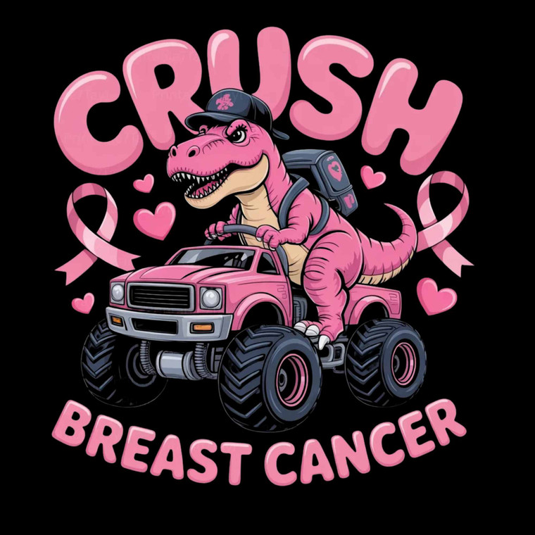 (2 Qty) Crush Breast Cancer - DTF transfer