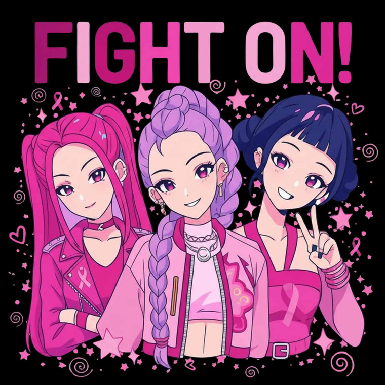 (2 Qty) Fight On Huntrex Cancer Awareness - DTF transfer