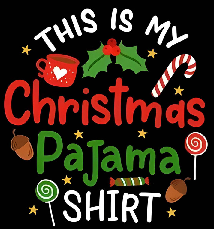 (2 Qty) This Is My Christmas Pajama Shirt Coffee DTF transfer (2 Qty) This Is My Christmas Pajama Shirt Coffee DTF transfer