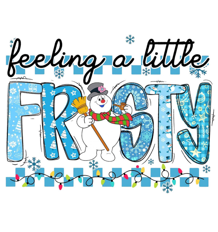 (2 Qty) Feeling A Little Christmas DTF transfer