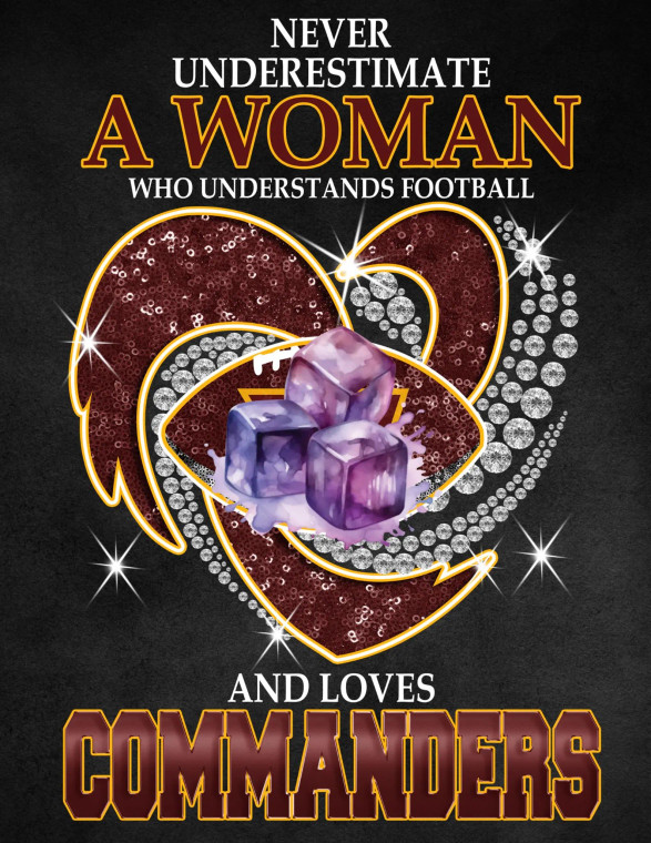 (2 Qty) COMMANDERS Never Estimate FOOTBALL SPORTS - custom DTF transfer (2 Qty) COMMANDERS Never Estimate FOOTBALL SPORTS - custom DTF transfer