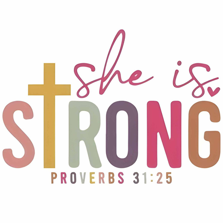 (2 Qty) She Is Strong Poverbs DTF transfer