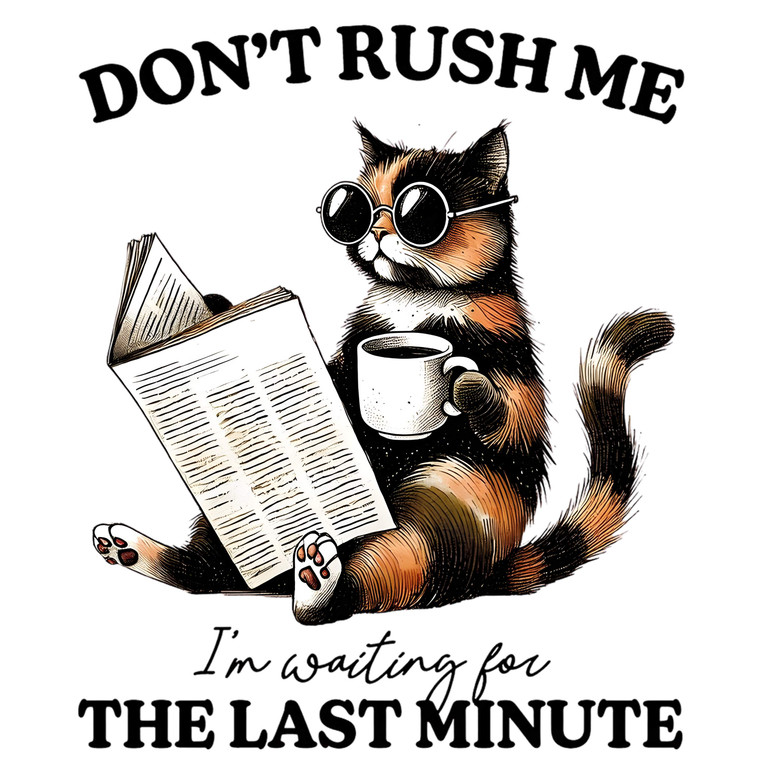 (2 Qty) Don't Rush Me I Am Waiting For The Last Minute DTF transfer