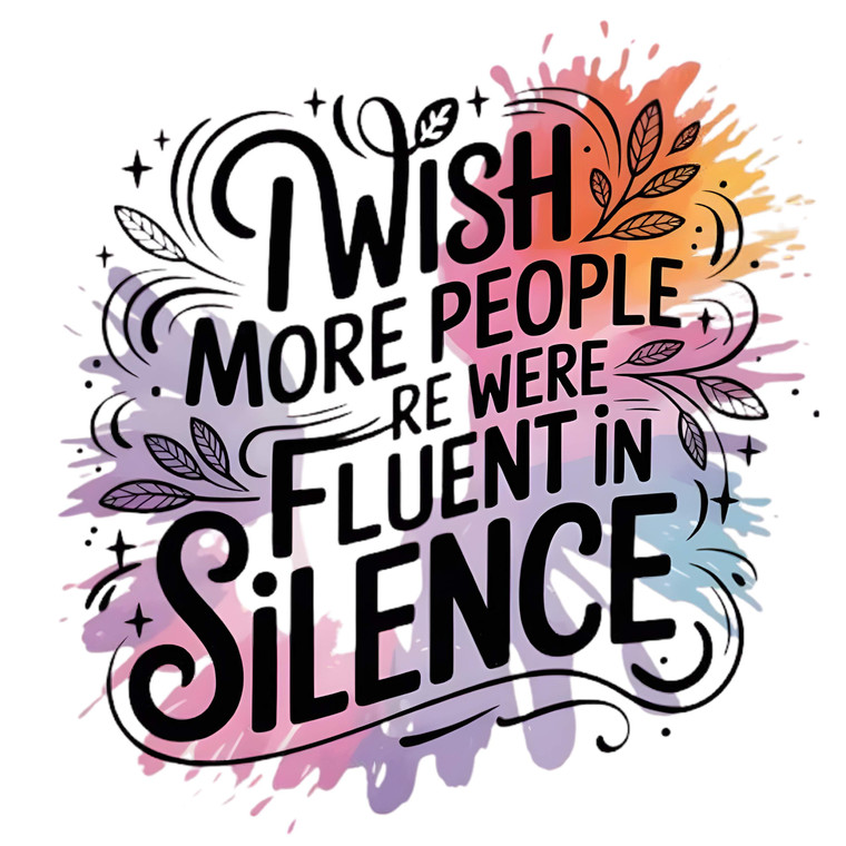 (2 Qty) I Wish More People Were Fluent In Silence DTF transfer