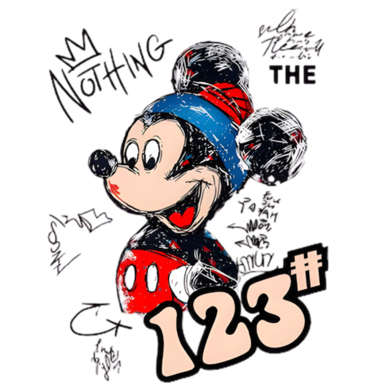 (2 Qty) Mickey Mouse Nothing DTF transfer