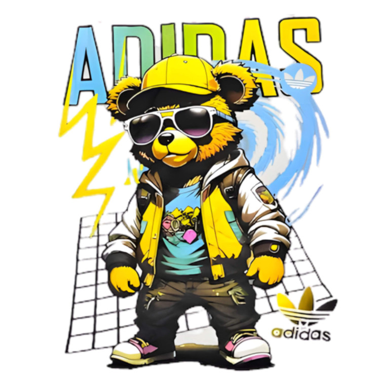 (2 Qty) Yellow Jacket Bear DTF transfer