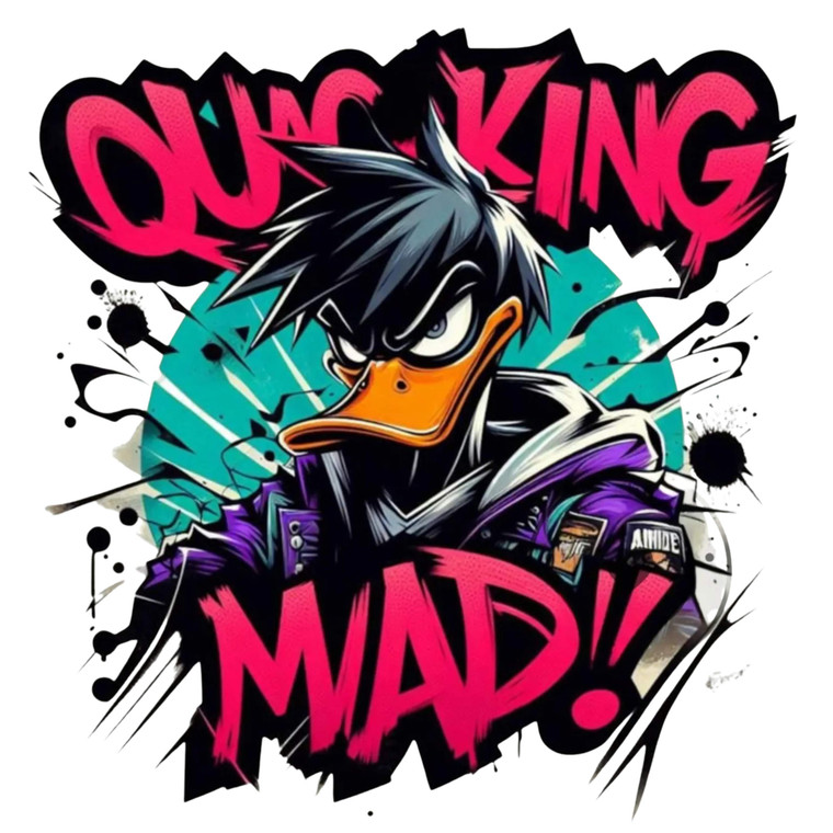 (2 Qty) Quacking Mad DTF transfer