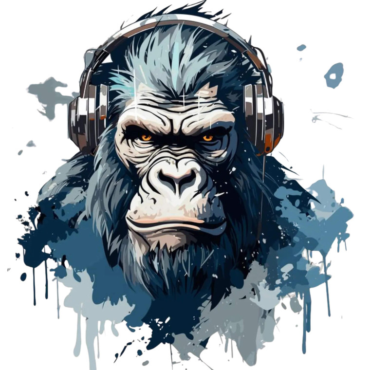 (2 Qty) Grumpy Gorilla DTF transfer