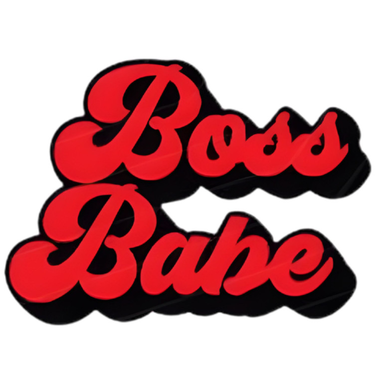 (2 Qty) Boss Babe Big Black And Red DTF transfer