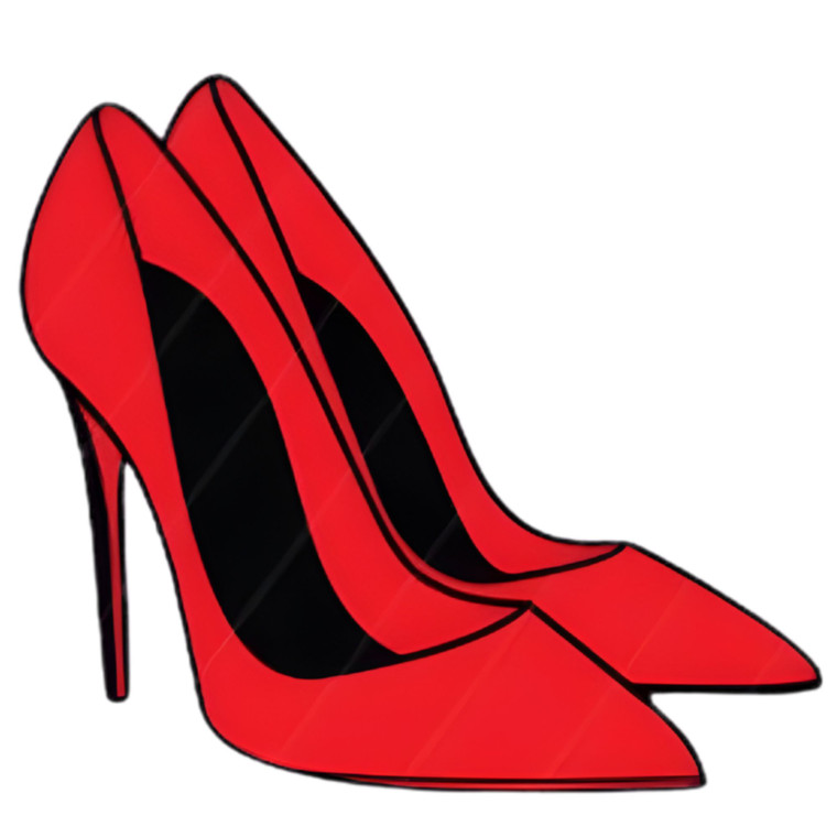 (2 Qty) Red High Heels DTF transfer