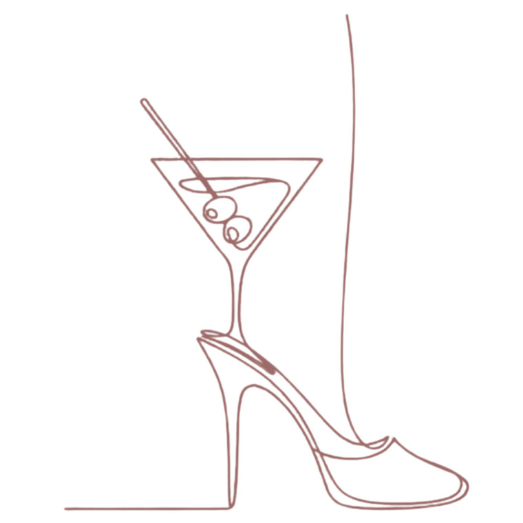 (2 Qty) Glass With Heel DTF transfer