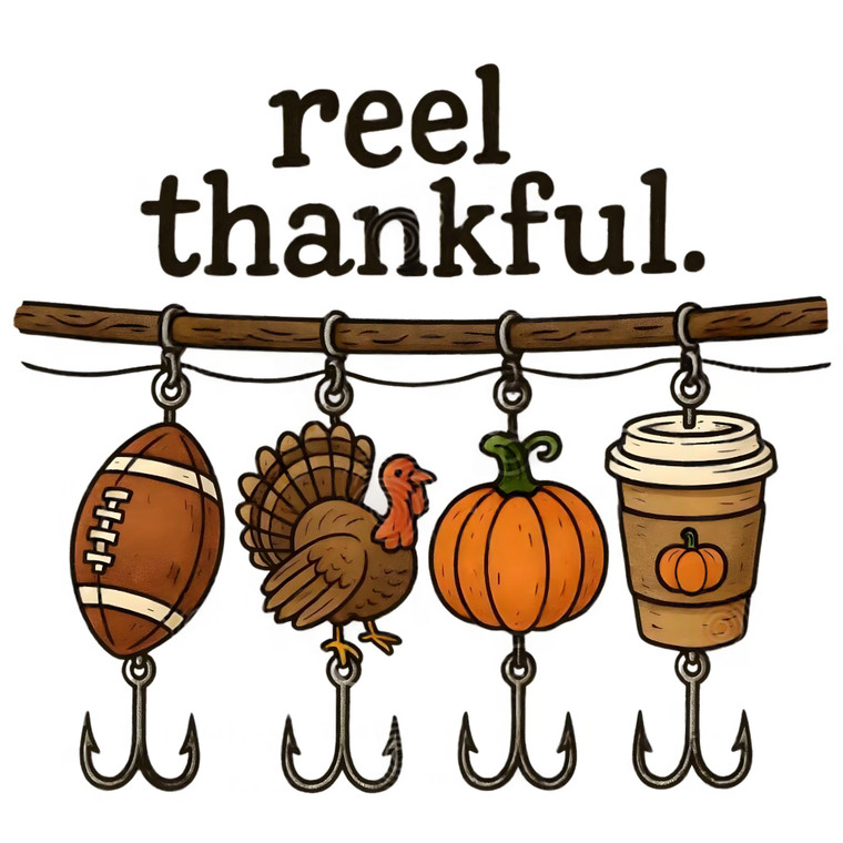 (2 Qty) Reel Thankful DTF transfer