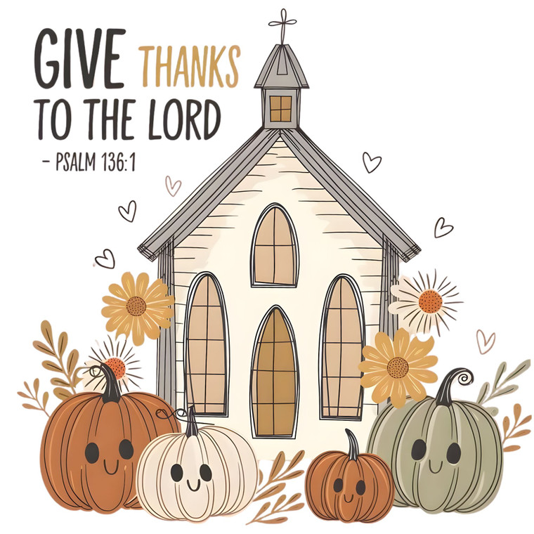 (2 Qty) Give Thinks To The Lord PSALM DTF transfer