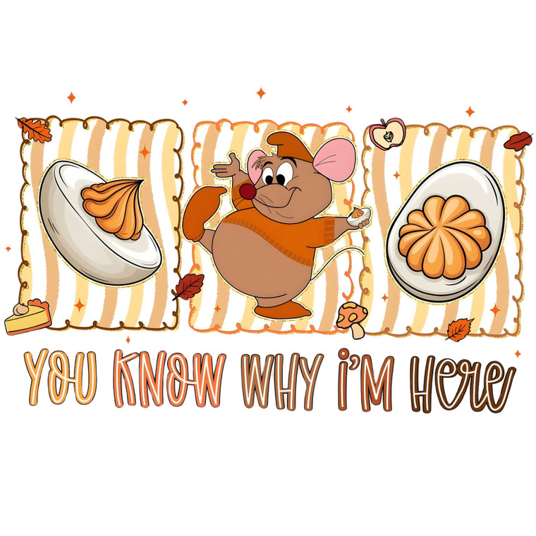 (2 Qty) You Know Why I'm Here Mouse DTF transfer