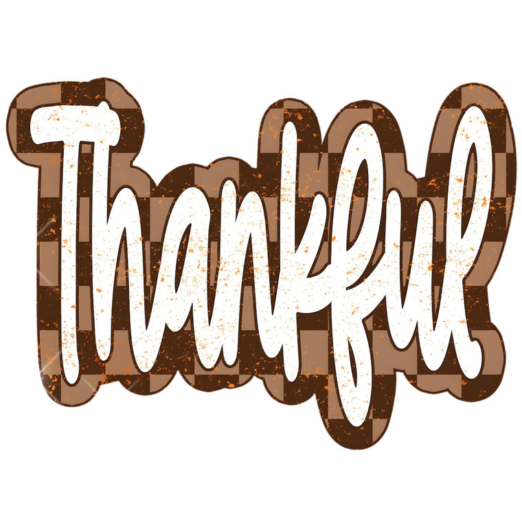 (2 Qty) Thankful White DTF transfer