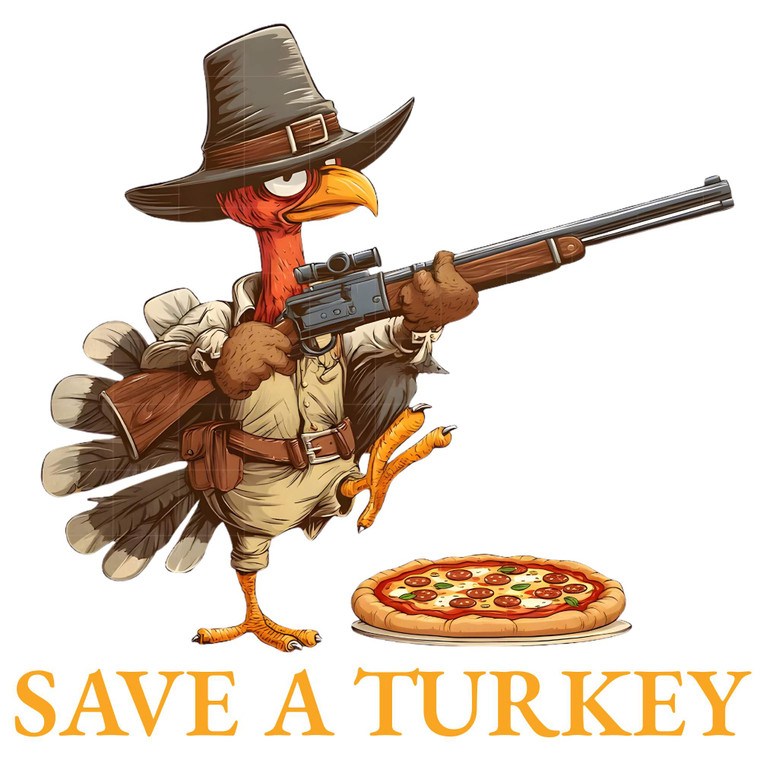 (2 Qty) Save A Turkey DTF transfer