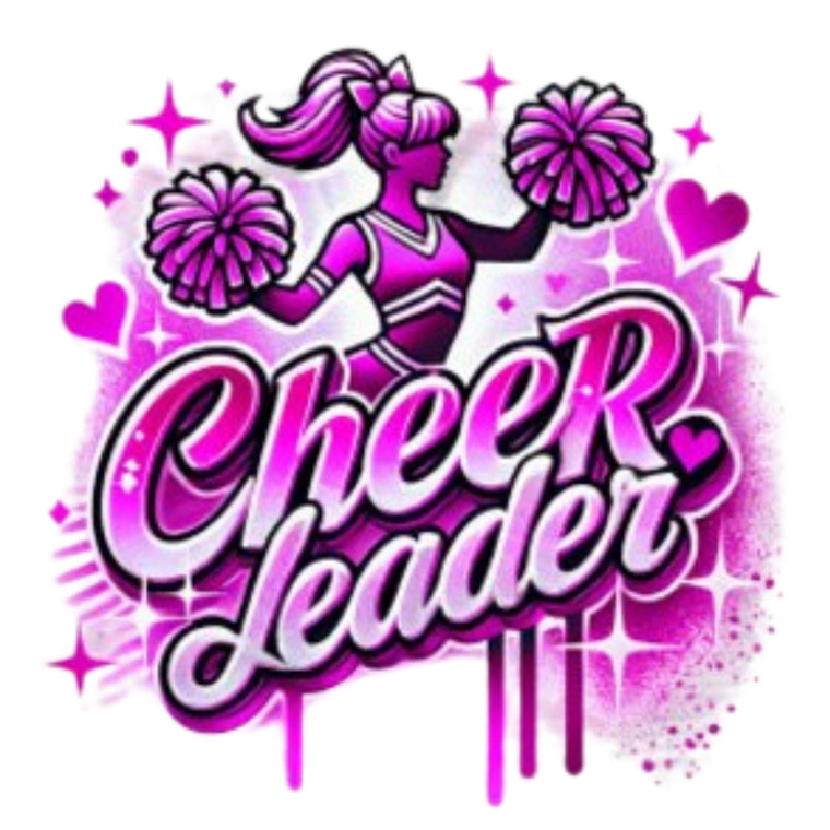 (2 Qty) Cheer Leader In All Colours ( Single Color Only ) DTF transfer
