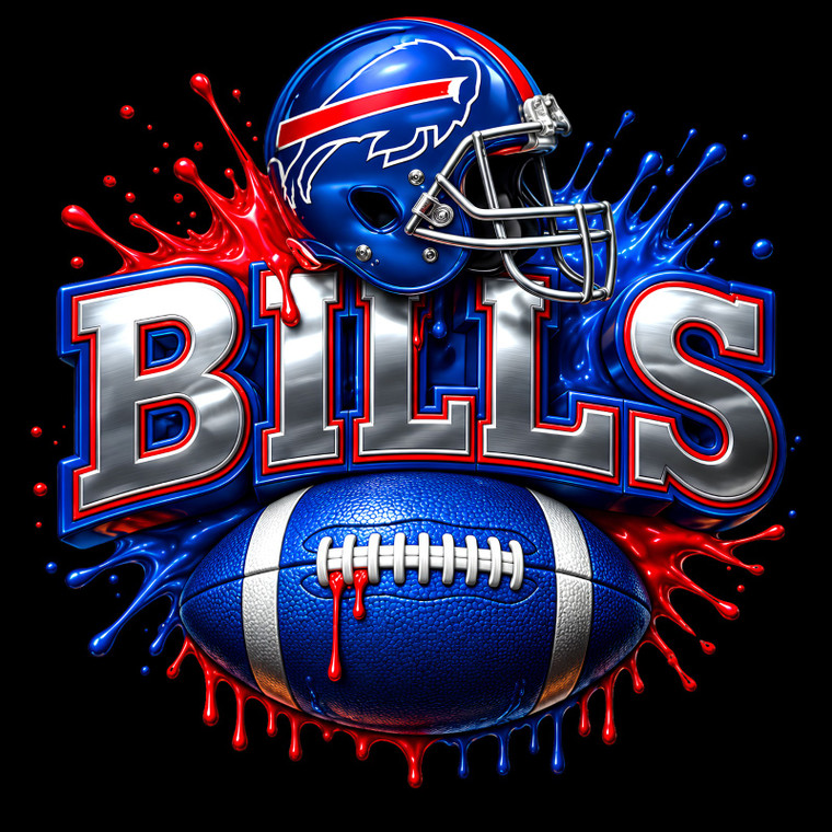 (2 Qty) Bills Helmet Foot Ball Custom DTF transfer