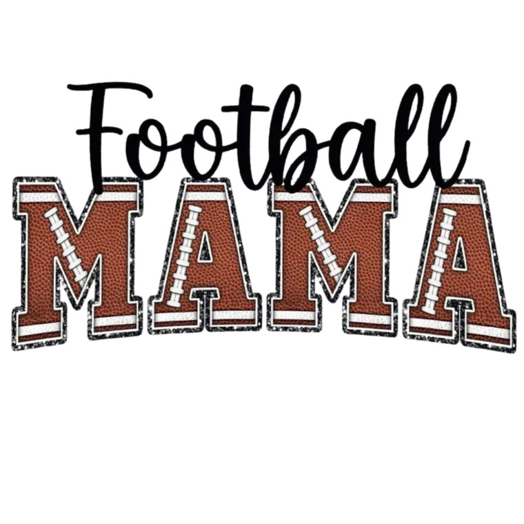 (2 Qty) Foot Ball Mama DTF transfer