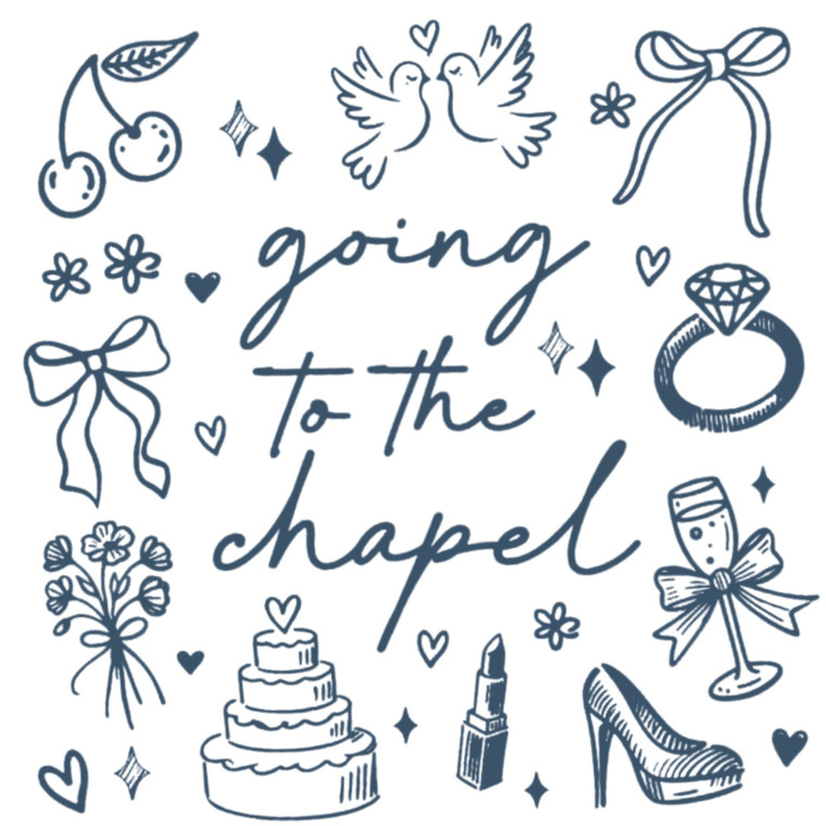 (2 Qty) Going To The Chapel DTF transfer