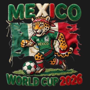 2 Qty) FIFA World Cup 2026 Mexico Mascot DTF transfer - Texas