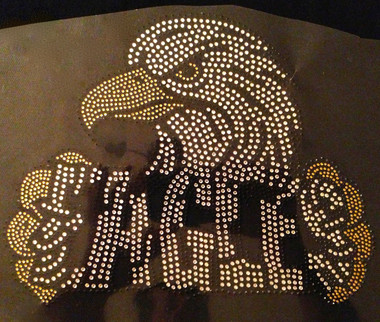 Big Philadelphia Eagles Rhinestones iron on transfer