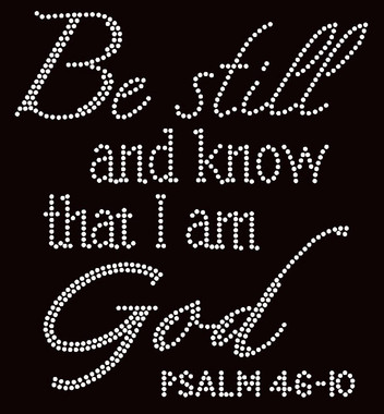 Portachiavi Cristiano Dicksons | Con Scritta 'Be Still And Know That I Am God' | In Resina Epossidica Argentata