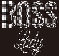 Boss Lady (text) Rhinestone Transfer