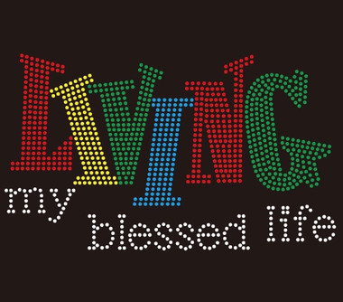 Living Victoriously LV Custom Rhinestone Transfer - Texas Rhinestone