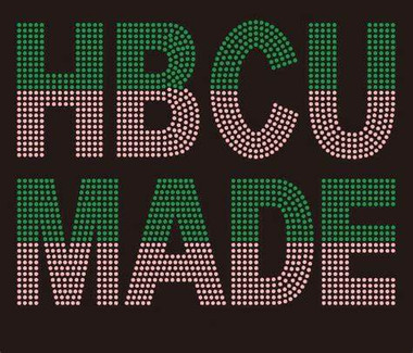 HBCU MADE (Green Pink) custom Rhinestone Transfer - Texas Rhinestone