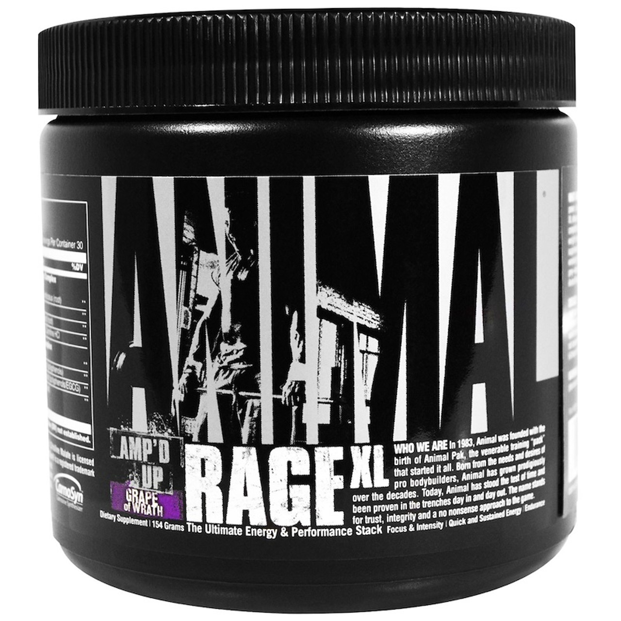 Universal Nutrition, Animal Rage XL, Amp'd Up, Grape of Wrath, 154 g