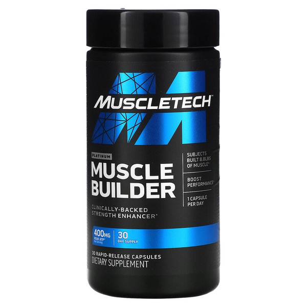 MUSCLETECH Pro Series Pre Workout Muscle Builder, 30 Rapid-Release Capsules