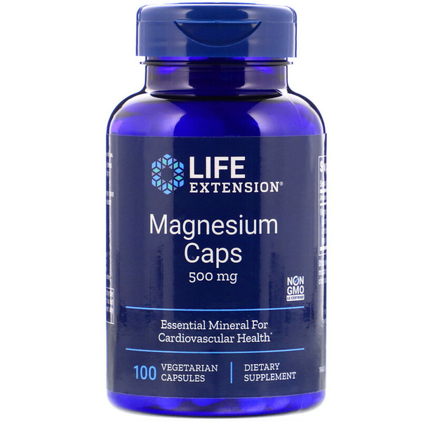 Life Extension, Magnesium Caps, 500 mg, 100 Vegetarian Capsules