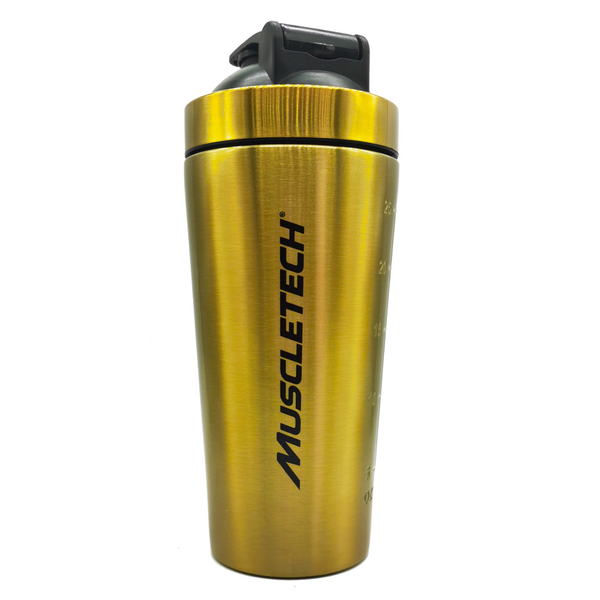MUSCLETECH  Gold Stainless Steel Shaker Bottle