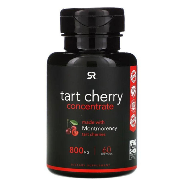 SPORTS RESEARCH Tart Cherry Concentrate, 800 mg, 60 Softgels