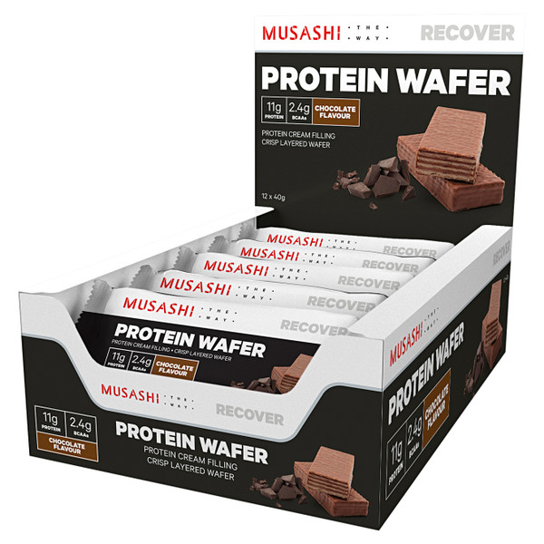 MUSASHI Protein Wafer Box of 12 (40 grams)