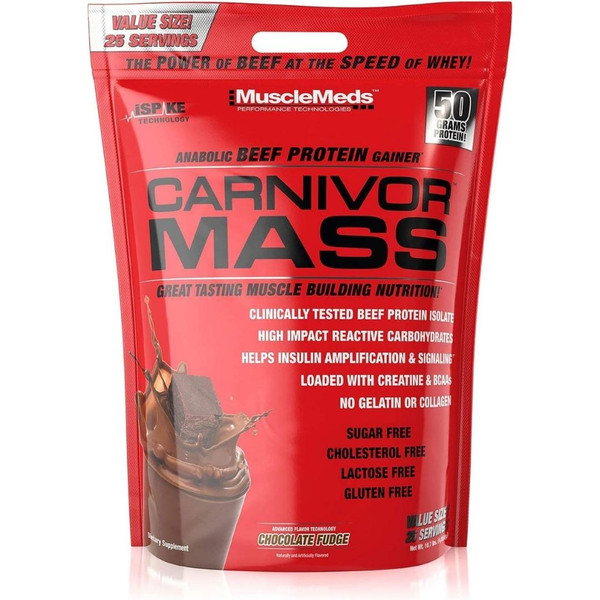 MUSCLEMEDS Carnivor Mass Anabolic Beef Protein Gainer 10 lbs (4.72 kg)