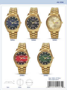 5046 - Metal Band Day and Date Watch