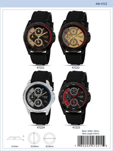 50MM Milano Expressions Rubber Strap Watch - 4722