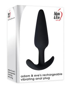 Adam & Eve's Rechargeable Vibrating Anal Plug - Black Adam & Eve's Rechargeable Vibrating Anal Plug - Black