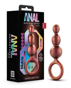 Blush Anal Adventures Matrix Beaded Loop Plug - Copper Blush Anal Adventures Matrix Beaded Loop Plug - Copper