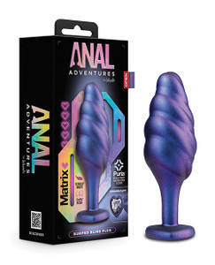 Blush Anal Adventures Matrix Bumped Bling Plug - Sapphire Blush Anal Adventures Matrix Bumped Bling Plug - Sapphire
