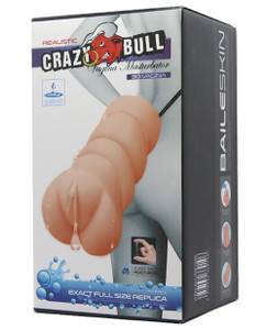 Crazy Bull No Lube Vagina Masturbator Sleeve - Ivory Crazy Bull No Lube Vagina Masturbator Sleeve - Ivory