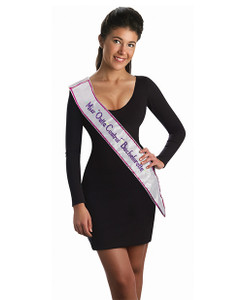 Bachelorette Outta Control Flashing Sash - White Bachelorette Outta Control Flashing Sash - White