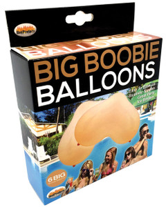 Big Boobie Balloons - Flesh Box Of 6 Big Boobie Balloons - Flesh Box Of 6