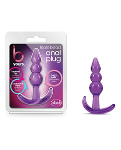 Blush B Yours Triple Bead Anal Plug - Purple Blush B Yours Triple Bead Anal Plug - Purple